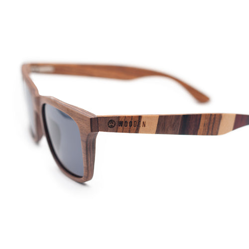 SQUARED WOODEN SUNGLASSES
