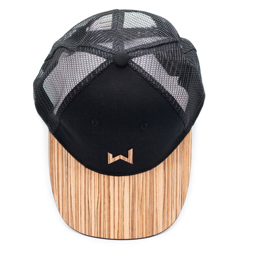 BLACK WOODEN CAP