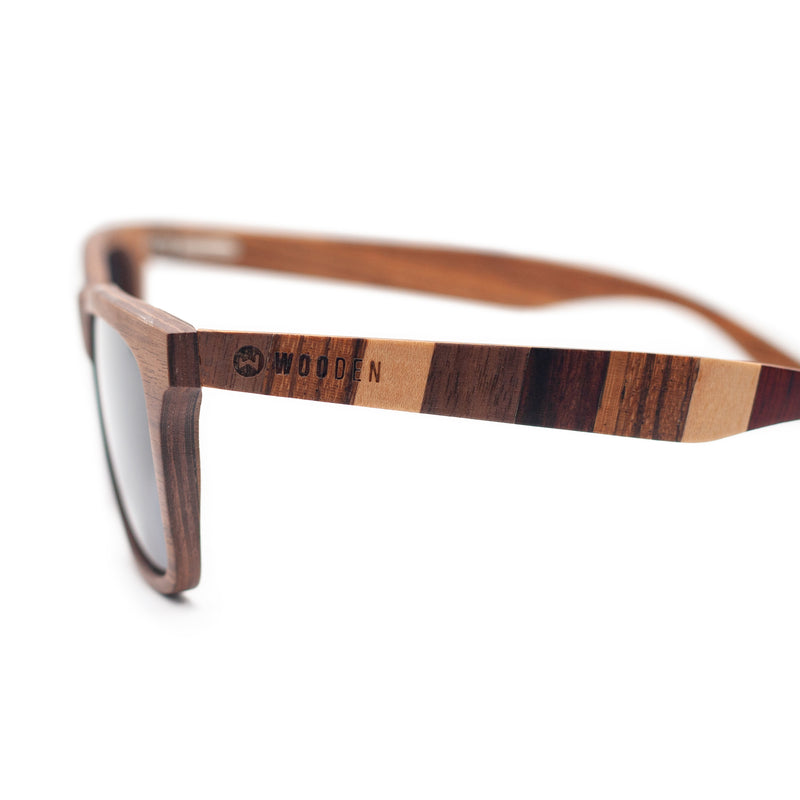 SQUARED WOODEN SUNGLASSES