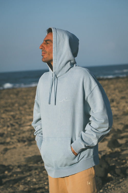 UNISEX ORGANIC MOON OVERSIZED WASHED HOODY