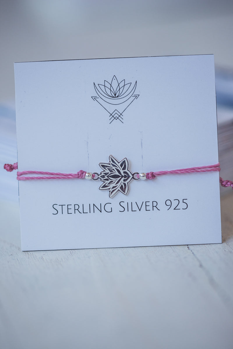 SILVER LOTUS FLOWER BRACELET