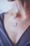 SILVER MOON NECKLACE