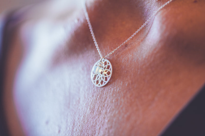 SILVER MANDALA NECKLACE