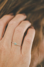 AMAZONITE SILVER SMALL RING