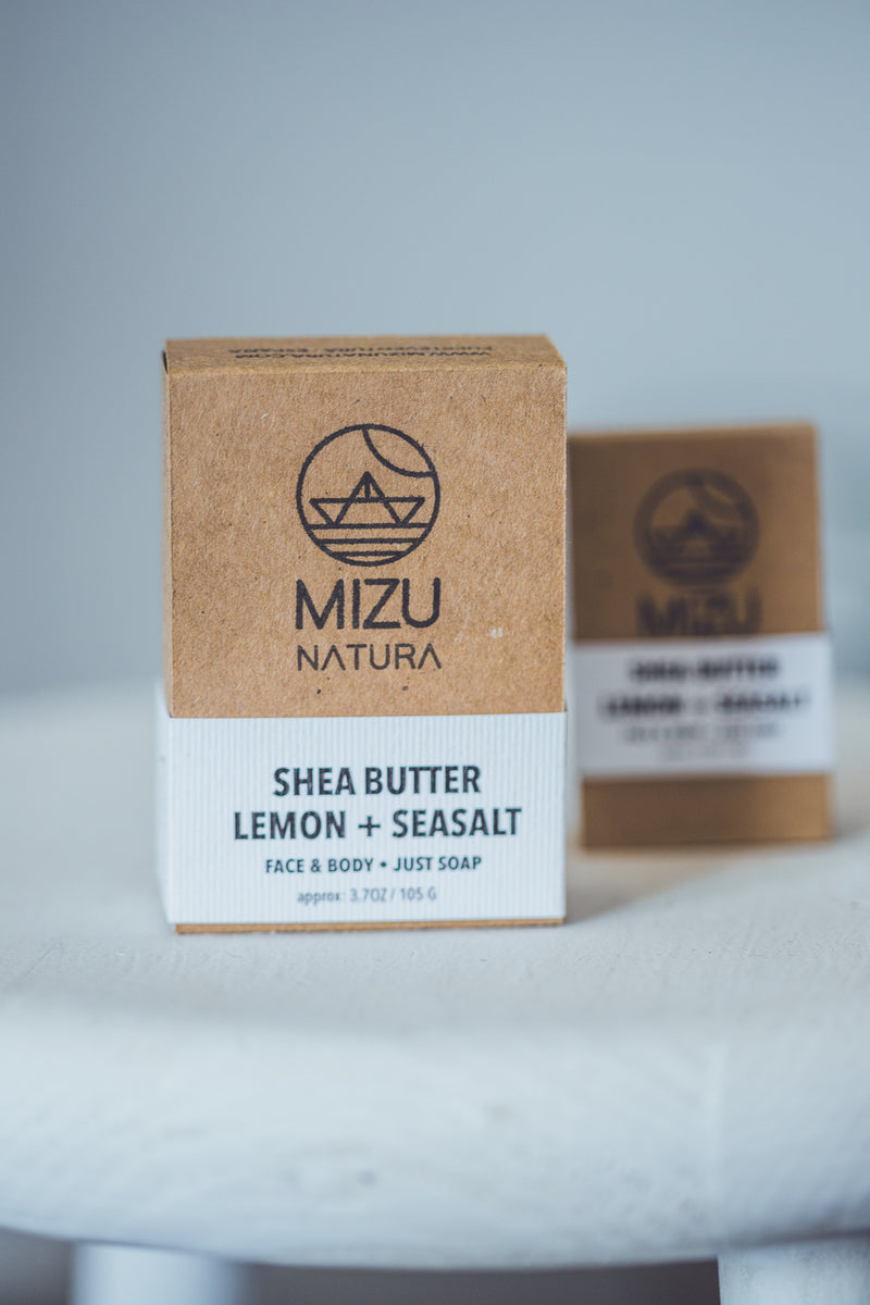 SHEA BUTTER LEMON & SEASALT HANDMADE SOAP