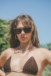 CROCHET BIKINI TOP CHOCOLATE