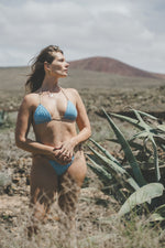 CROCHET TYED BIKINI BOTTOM ISLAND SKY