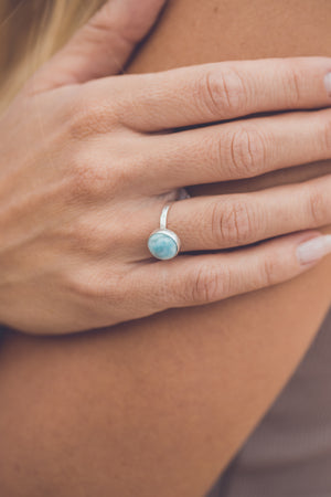 LARIMAR SILVER RING