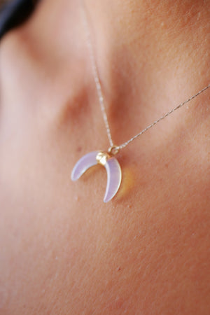 OPAL MOON NECKLACE