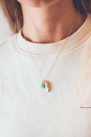 UNIQUE SURF GOLD NECKLACE