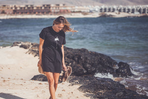 WOMEN ORGANIC PALM T-SHIRT DRESS