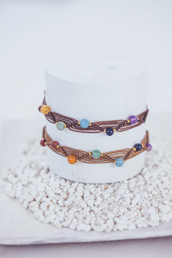 CHAKRA MACRAME WAVES BRACELET