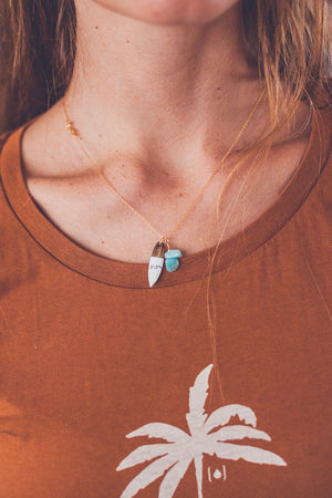 UNIQUE SURF GOLD NECKLACE