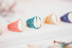 SHELL MACRAME RING