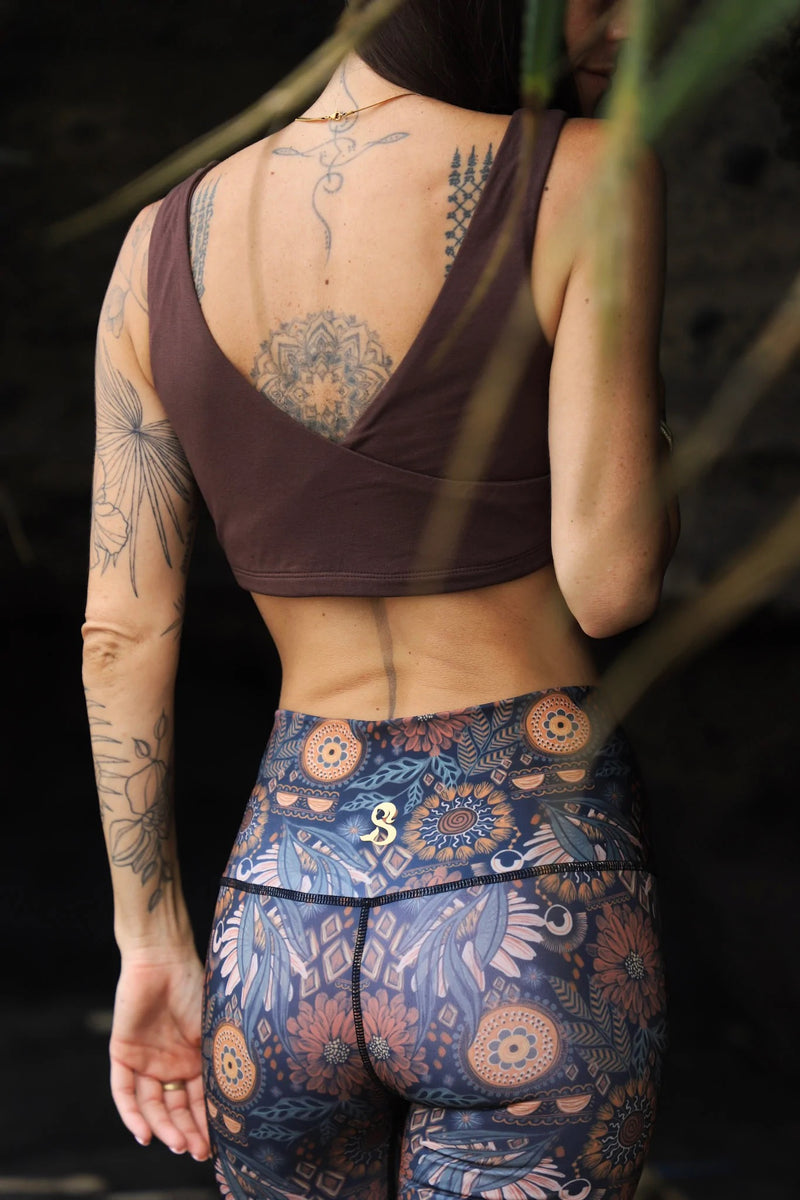 Yoga Organic Cotton Leggings Steampunk Alternative Clothing Boho Gypsy  Fusion Festival Wear OFFRANDES 