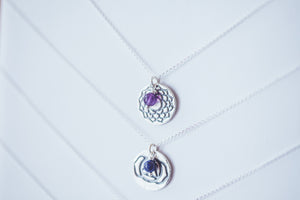 CHAKRA CRYSTAL SILVER NECKLACE