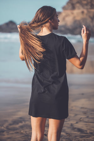 WOMEN ORGANIC PALM T-SHIRT DRESS