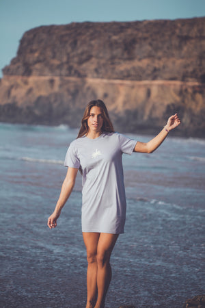 WOMEN ORGANIC PALM T-SHIRT DRESS
