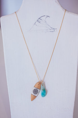 UNIQUE SURF GOLD NECKLACE