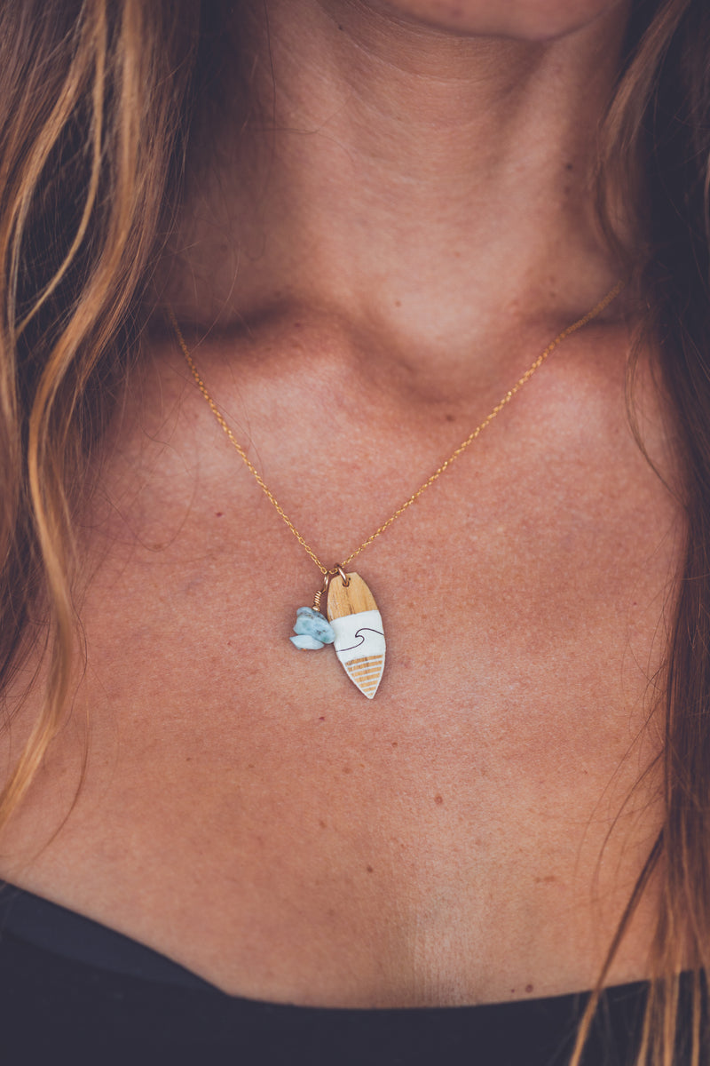 Stainless Steel Wave Necklace Pendant | Stainless Steel Beach Surfer Stainless Steel Wave Necklace Pendant | Stainless Steel Beach Surfer