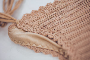 CROCHET TYED BIKINI BOTTOM GOLD